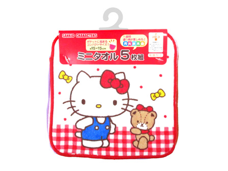サンリオハローキティハンカチミニタオル 5枚セット