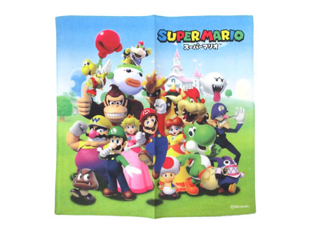 ハンカチ スーパーマリオ（集合柄）：MBS-732|【堀商店】景品・販促品