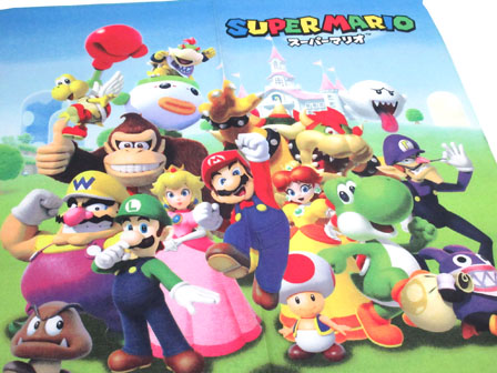 ハンカチ スーパーマリオ（集合柄）：MBS-732|【堀商店】景品・販促品