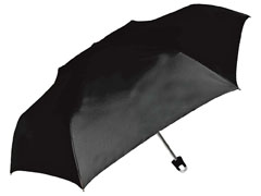 55cm折りたたみ傘　無地カラビナ　BLACKのサムネイル画像