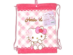 タオル地リバーシブルナップサック ハローキティのサムネイル画像