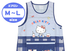 エプロン　キティ　転写脇釦　紺　M／Lのサムネイル画像