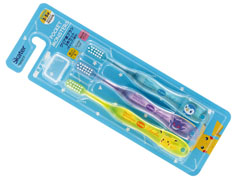 クリア歯ブラシ 3本セット　園児用　ポケット...のサムネイル画像