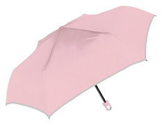 50cm 折りたたみ傘 UV子供無地：パウダ...のサムネイル画像