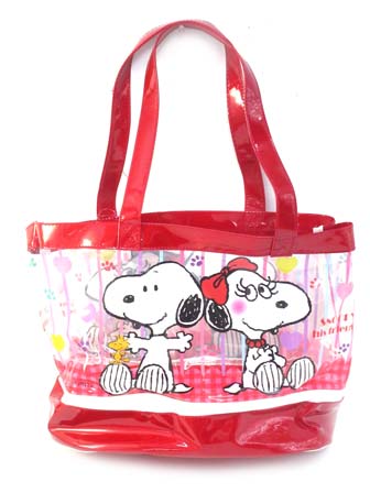 ビニールバッグ 巾着付 スヌーピー 堀商店 景品 販促品 お祭り用品の激安販売