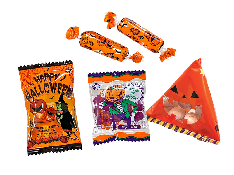 No 010 ハロウィンお菓子 宝箱キューブポーチギフト 軽減税率対象商品 堀商店 景品 販促品 お祭り用品の激安販売