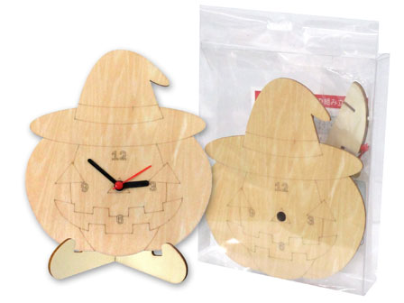 木工時計キット　ハロウィンの画像
