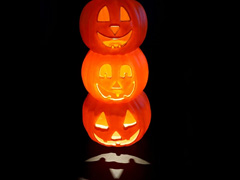 ハロウィン　パンプキン3連ランタン46cmのサムネイル画像