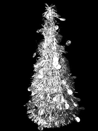 クリスマス　ティンセルツリーデコレーションの画像
