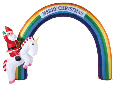 クリスマス エアーディスプレイアーチ サンタ&スノーマン ① 商業施設 店舗 楽天市場】エアーディスプレイアーチ サンタ＆スノーマン【クリスマス