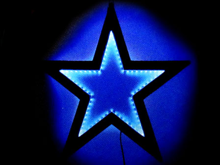 クリスマス　ミラーライト　スターS　ブルーのサムネイル画像