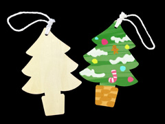 クリスマス　木製オーナメント　クリスマスツリーのサムネイル画像