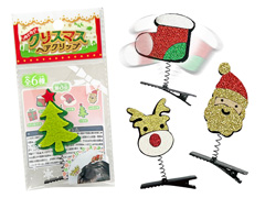 クリスマス　ゆらゆらクリスマスヘアクリップのサムネイル画像
