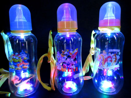 光るディズニー哺乳瓶ボトル ストラップ付き 堀商店 景品 販促品 お祭り用品の激安販売