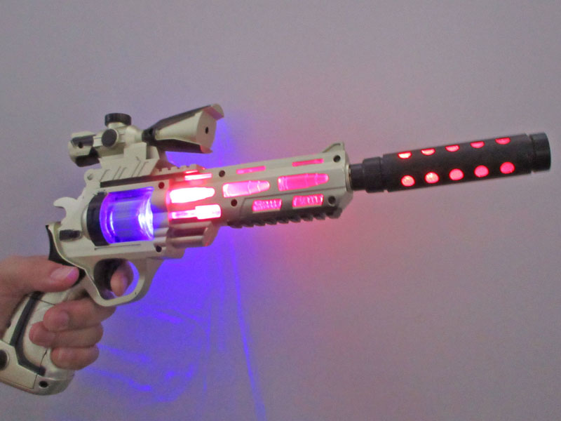 光るおもちゃ 光るアクションサウンドガン マグナム|【堀商店】景品