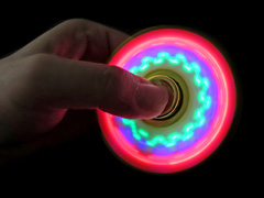 光るおもちゃ　フラッシュスピナー　メタルのサムネイル画像