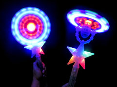 光るおもちゃ　光るホワイトスター風車のサムネイル画像