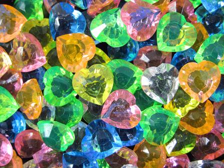 アクリルアイス ダイヤモンドハート 蛍光クリア|【堀商店】景品・販促