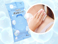 販促品　さらさら汗ふきシート　せっけんの香りのサムネイル画像