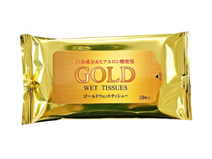 販促品　ゴールドウェットティッシュ10枚（ハ...のサムネイル画像