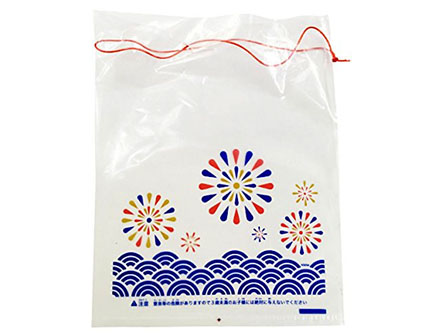 スーパーボール　金魚袋（小）　花火柄の画像